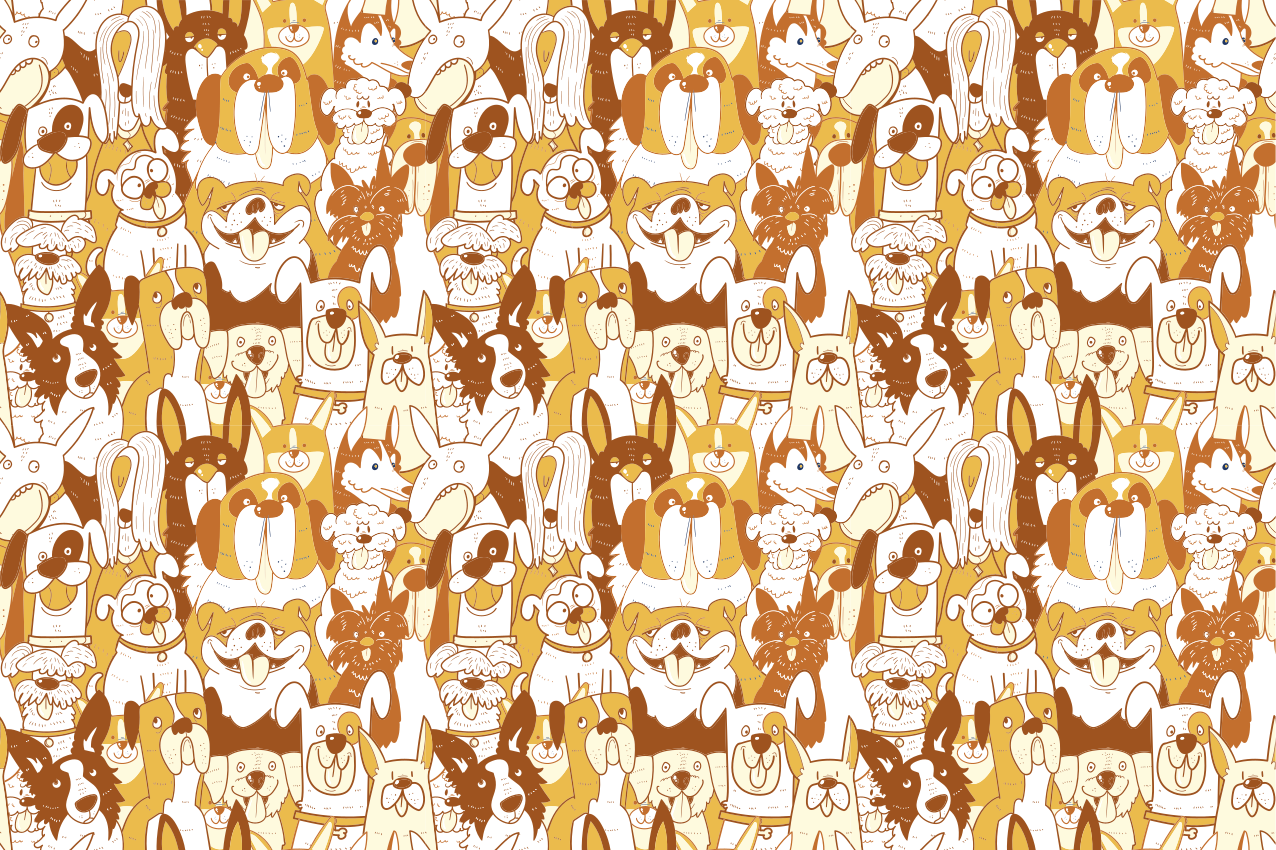 Mantel individual infantil patrón de animales juguetones - TenVinilo