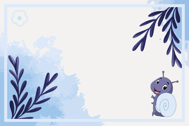 Mantel individual infantil caracol con hojas - TenVinilo