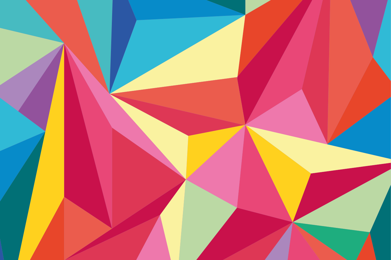 Mantel individual original composición de color geométrica - TenVinilo