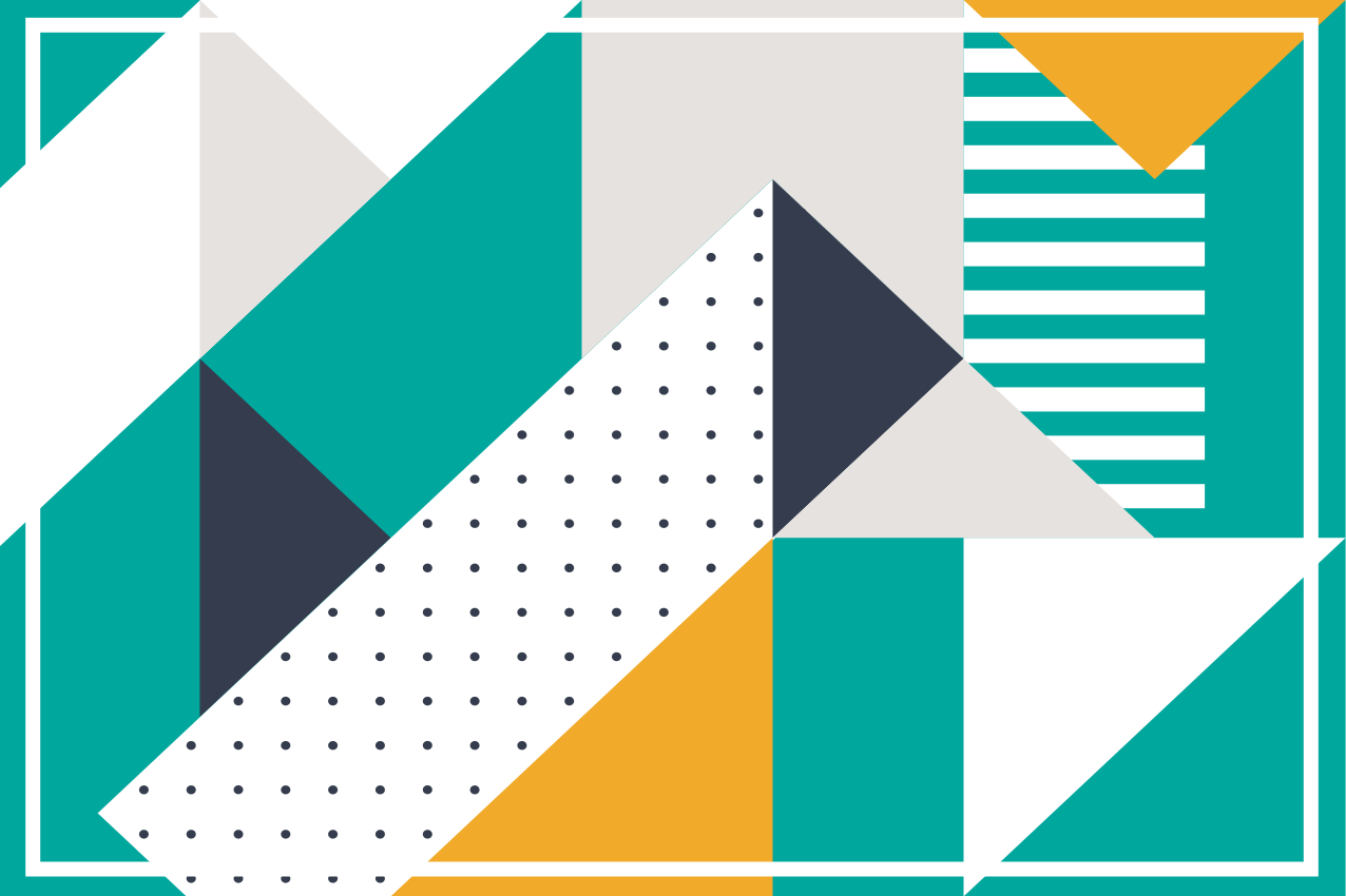 Mantel individual moderno con formas geométricas - TenVinilo