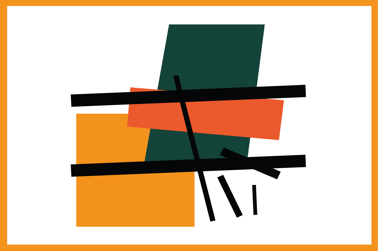 Mantel individual moderno bloques geométricos abstractos - TenVinilo