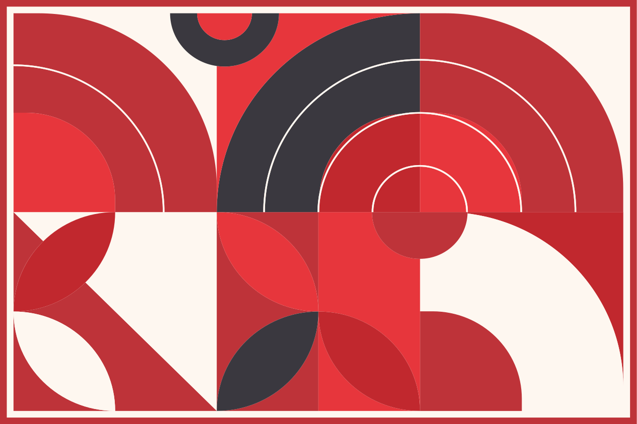 Mantel individual moderno formas geométricas vibrantes - TenVinilo