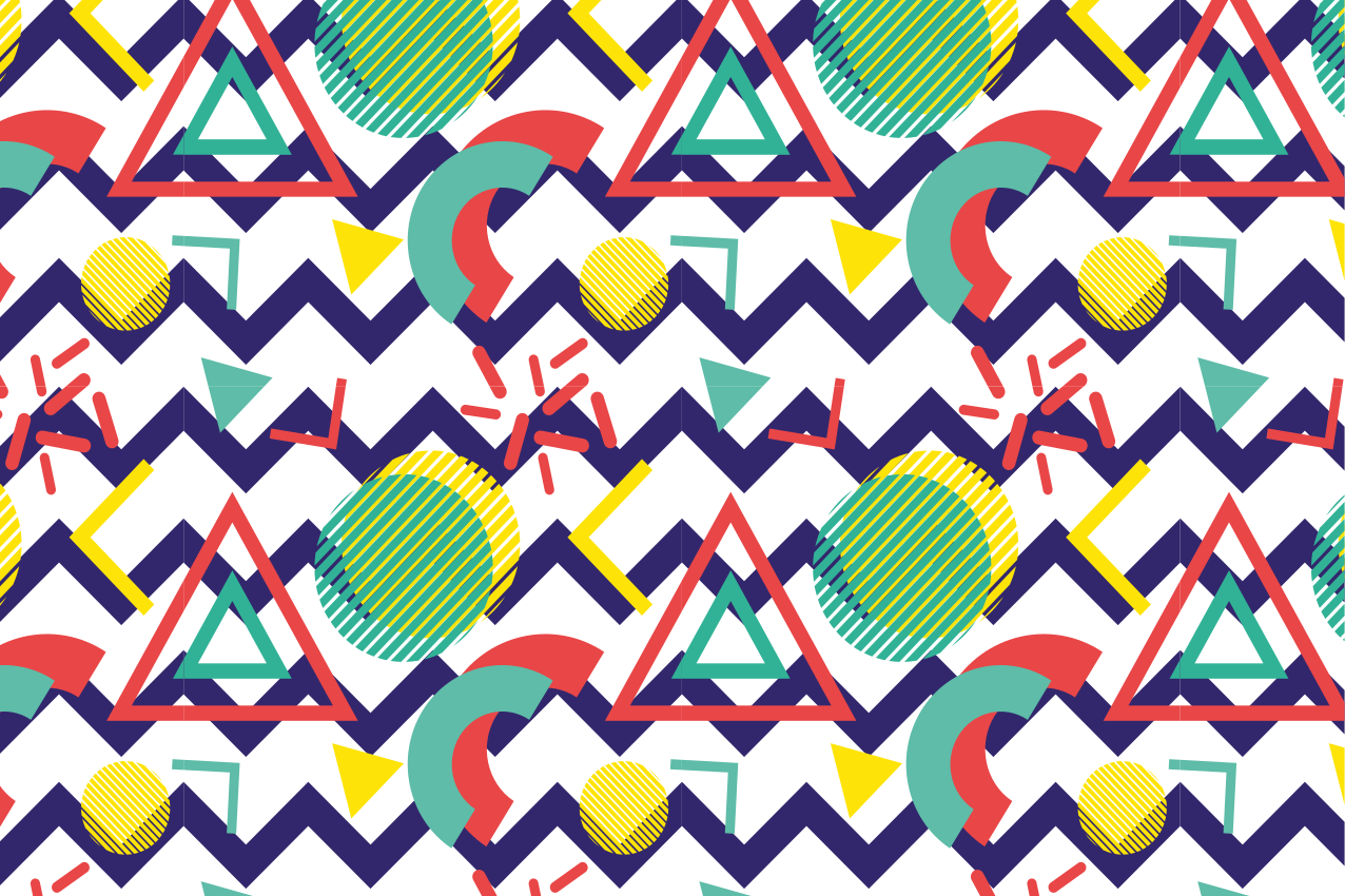 Mantel individual moderno diseño de patrón geométrico - TenVinilo