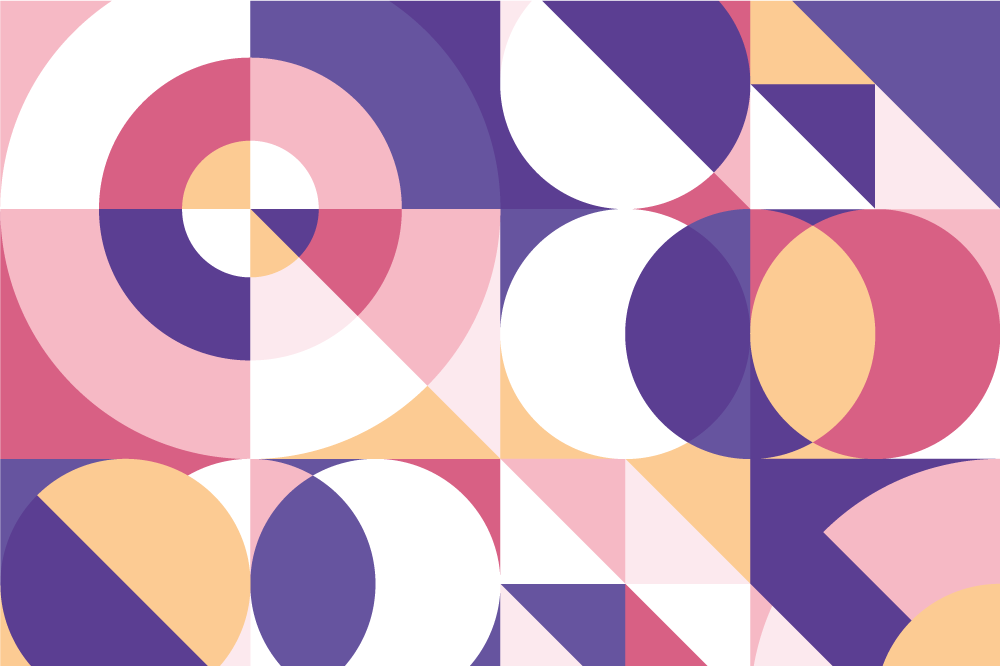 Mantel individual moderno arreglo de colores geométrico - TenVinilo