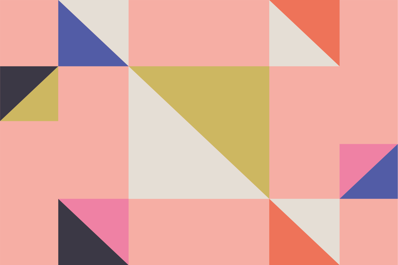 Mantel individual moderno secciones de color geométrico - TenVinilo