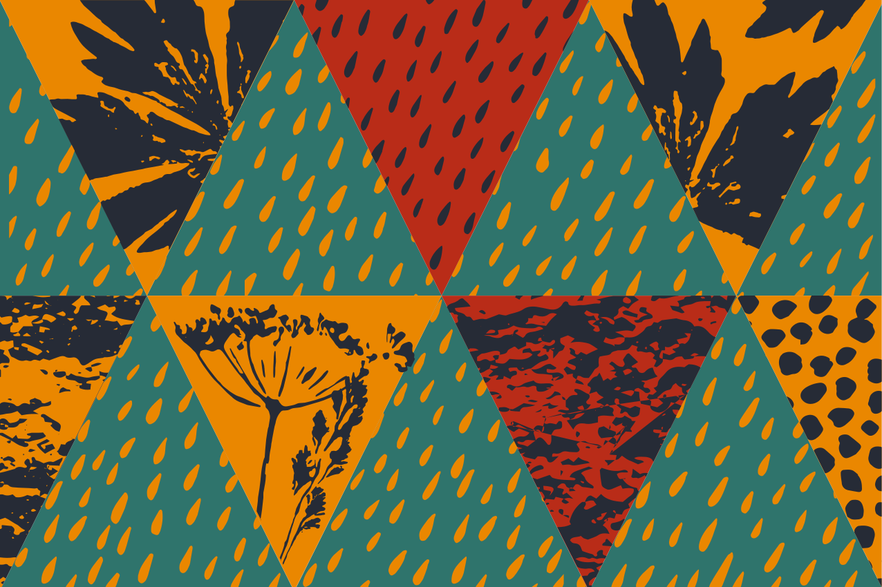 Mantel individual original patrón geométrico audaz - TenVinilo