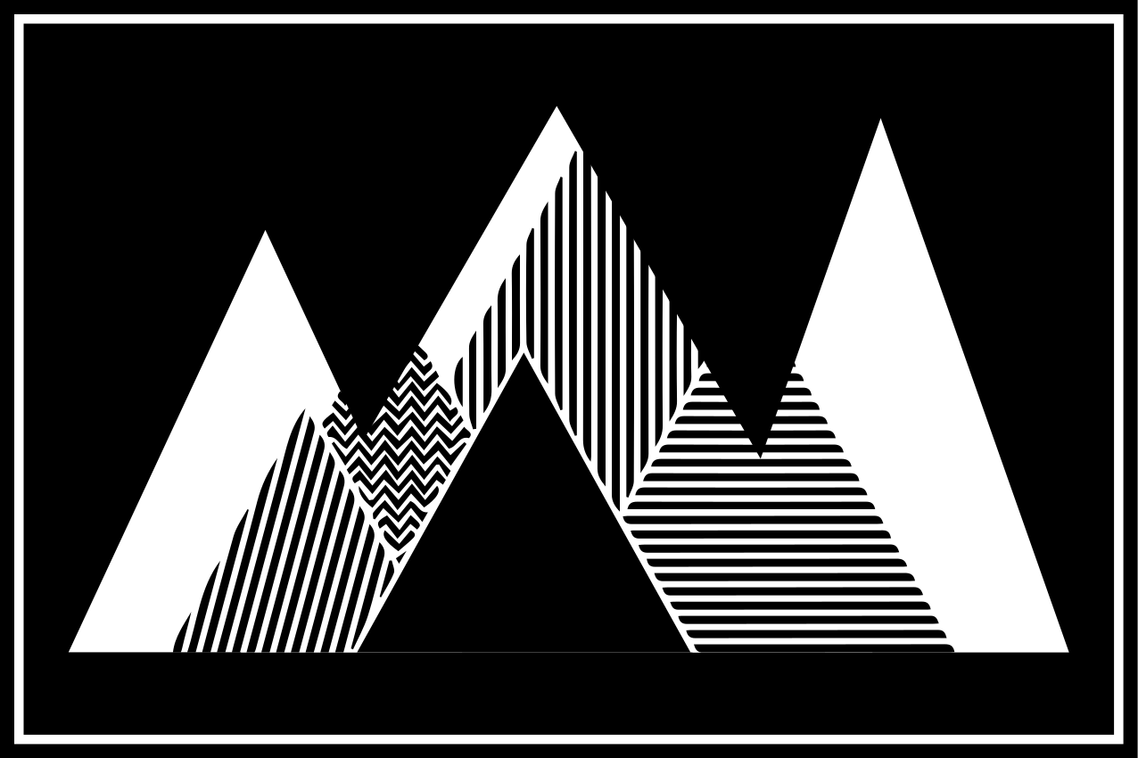 Mantel individual moderno picos de montaña elegantes - TenVinilo