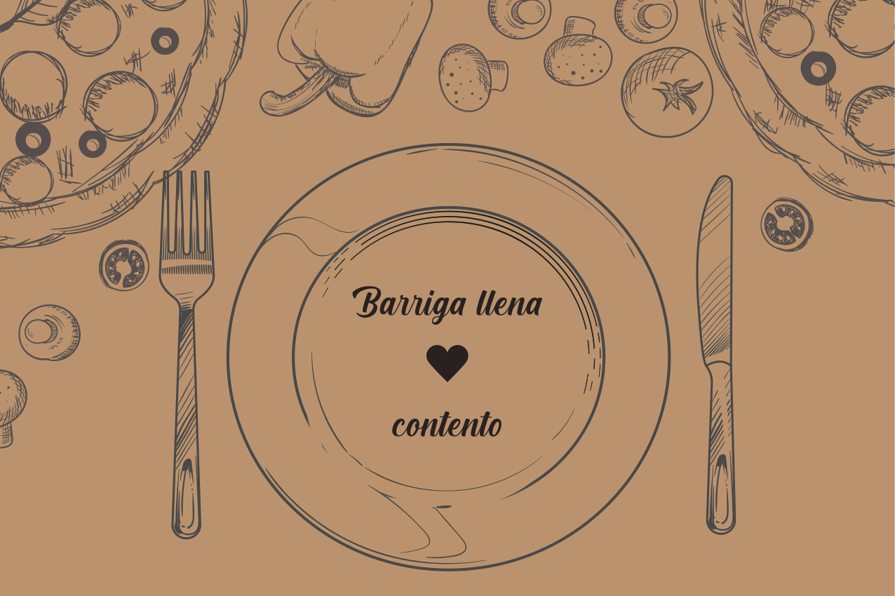 Mantel individual original plato vacío con corazón - TenVinilo