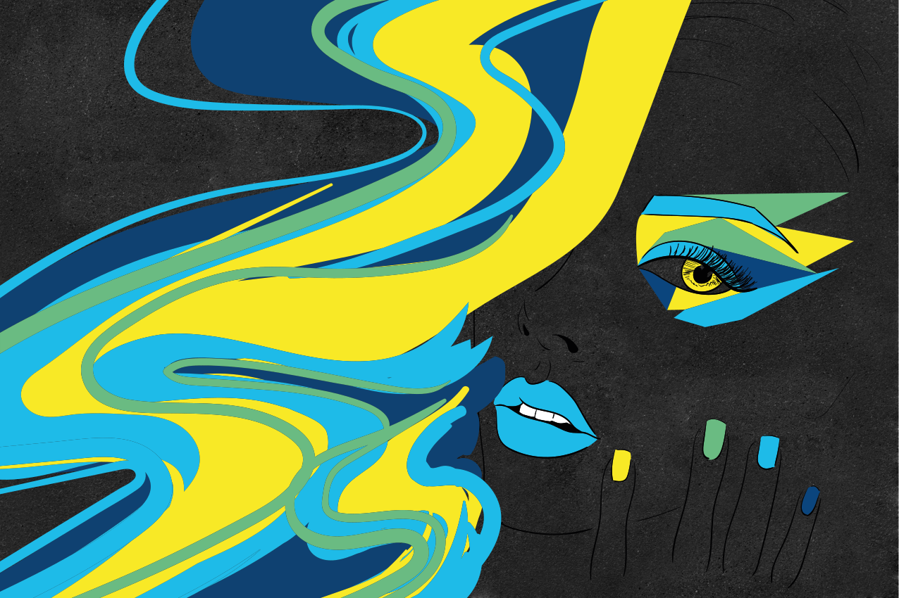 Mantel individual original arte de caras negras - TenVinilo