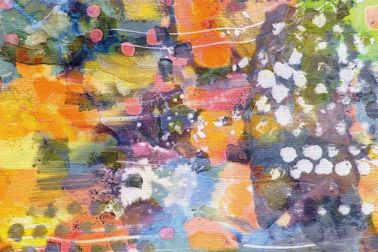 Mantel individual patrón salpicadura de color vibrante - TenVinilo