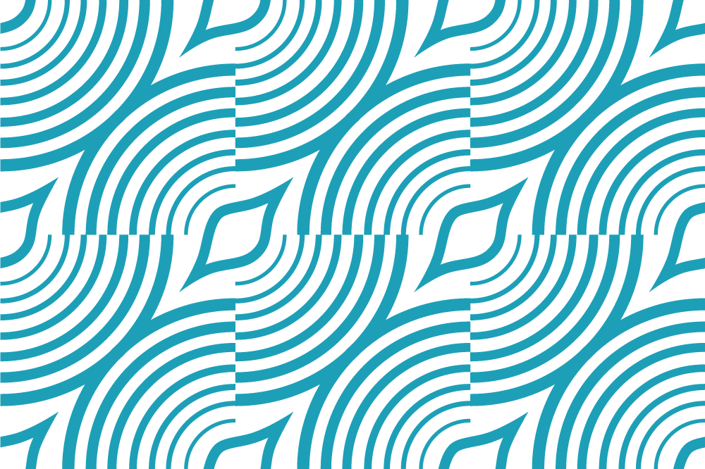 Mantel individual moderno patrón de onda curva - TenVinilo