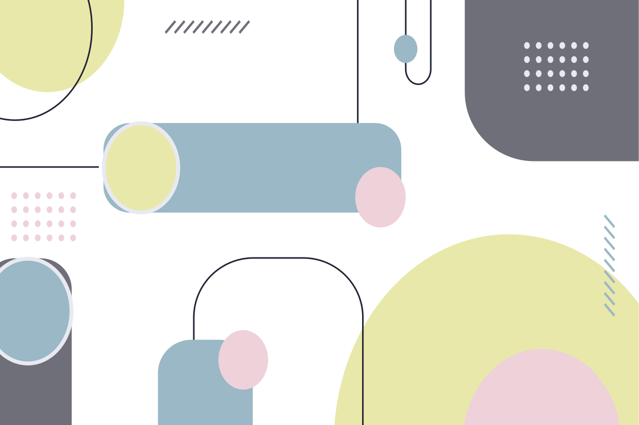 Mantel individual moderno disposición de formas geométricas - TenVinilo