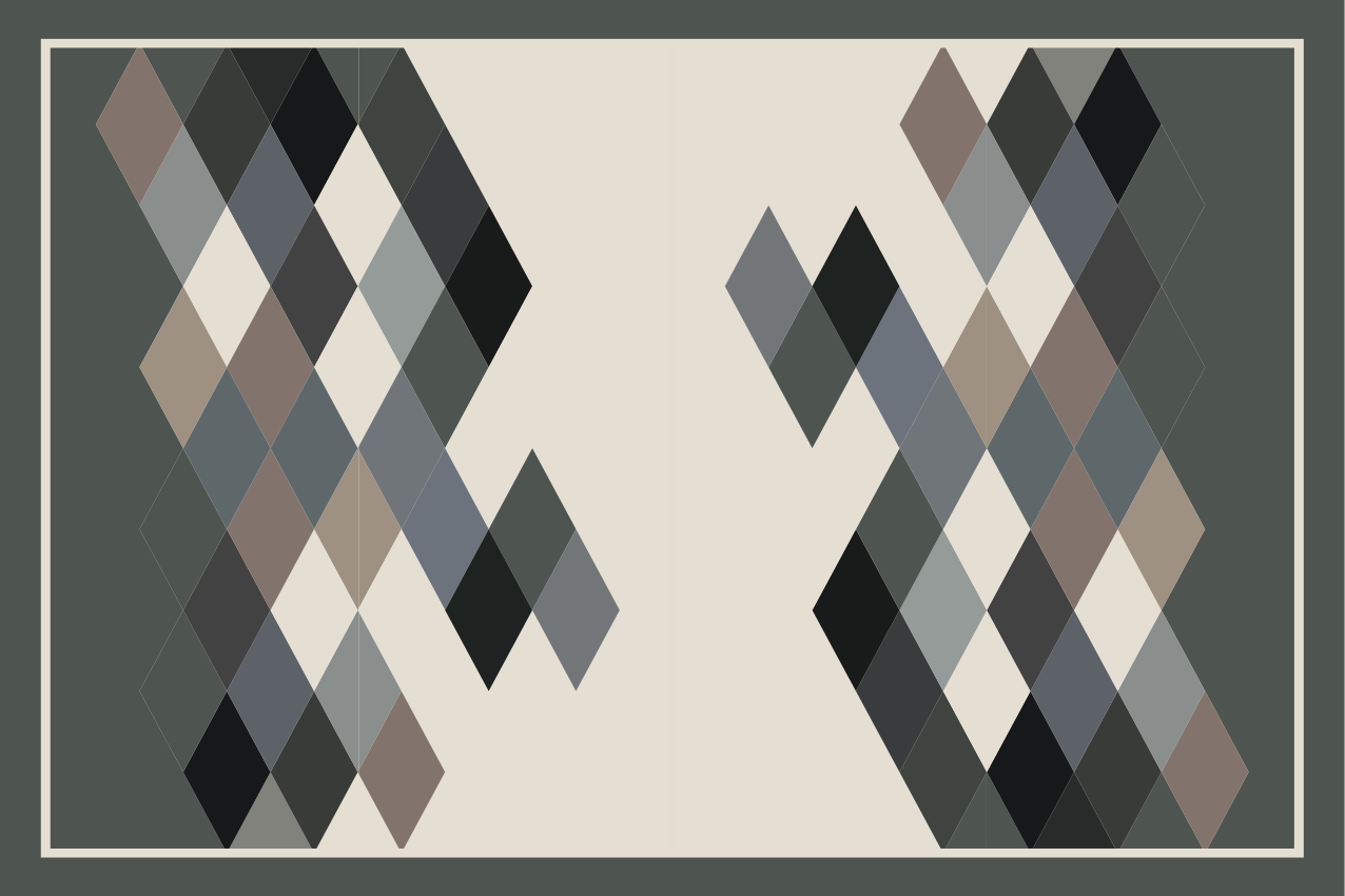 Mantel individual moderno superficie con patrón geométrico - TenVinilo