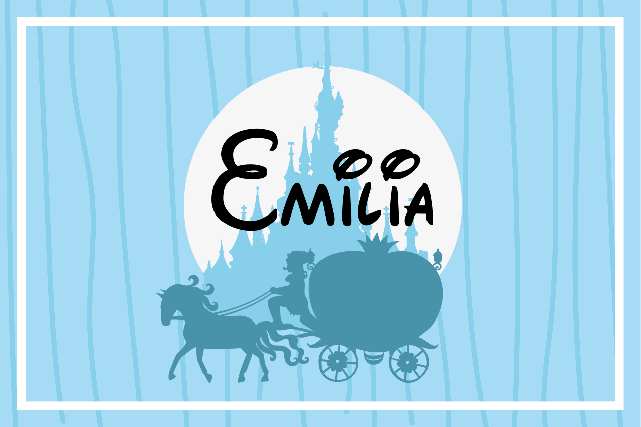 Mantel individual infantil carroza tirada por caballos - TenVinilo