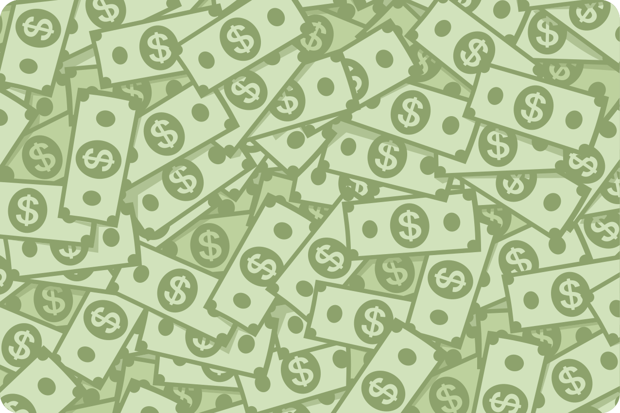 Mantel individual original capa de patrón de billetes - TenVinilo