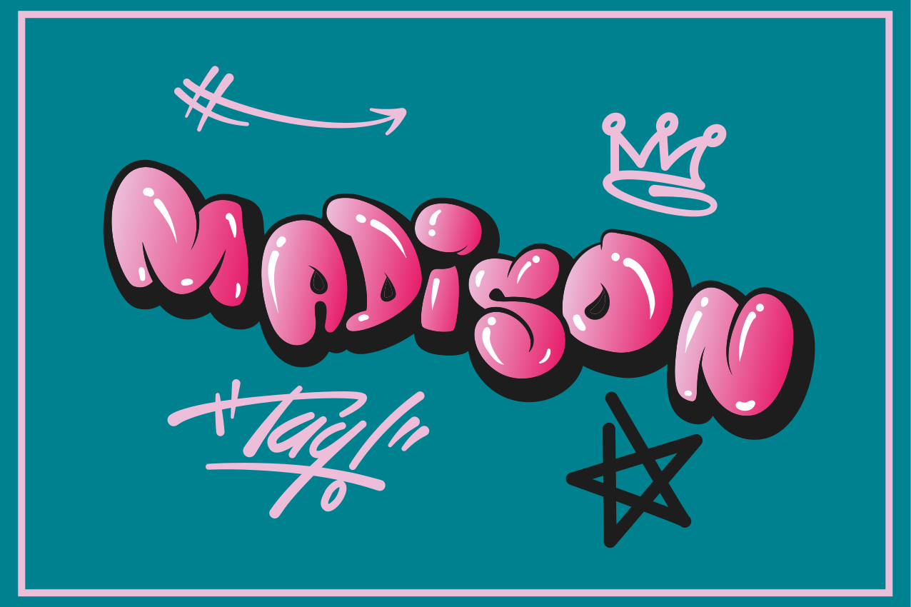 Mantel individual original diseño con nombre personalizado - TenVinilo