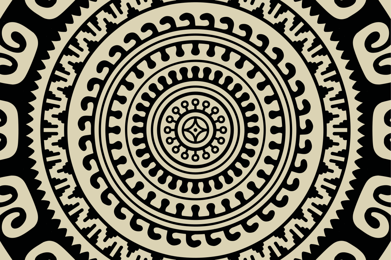 Mantel individual patrón formas circulares - TenVinilo