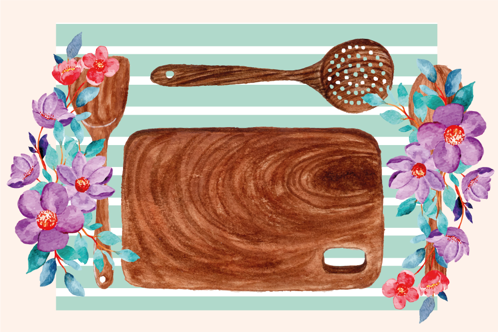 Mantel individual original escena culinaria elegante - TenVinilo