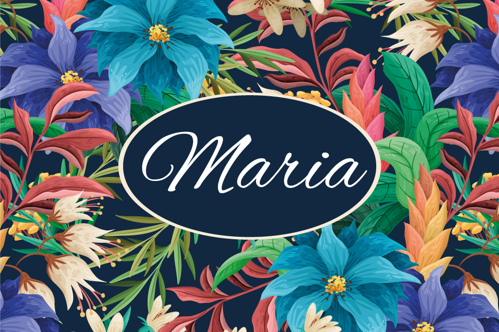 Mantel individual personalizable plato floral personalizado - TenVinilo