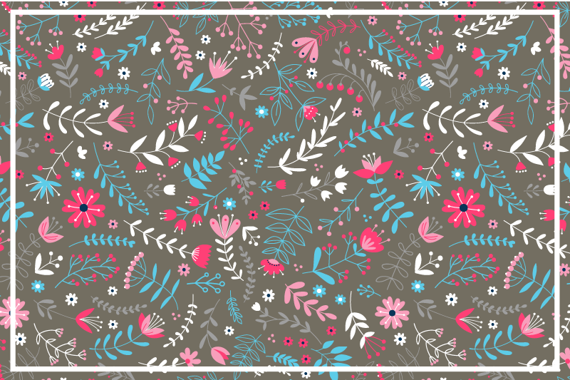 Mantel individual patrón acabado texturizado botánico - TenVinilo