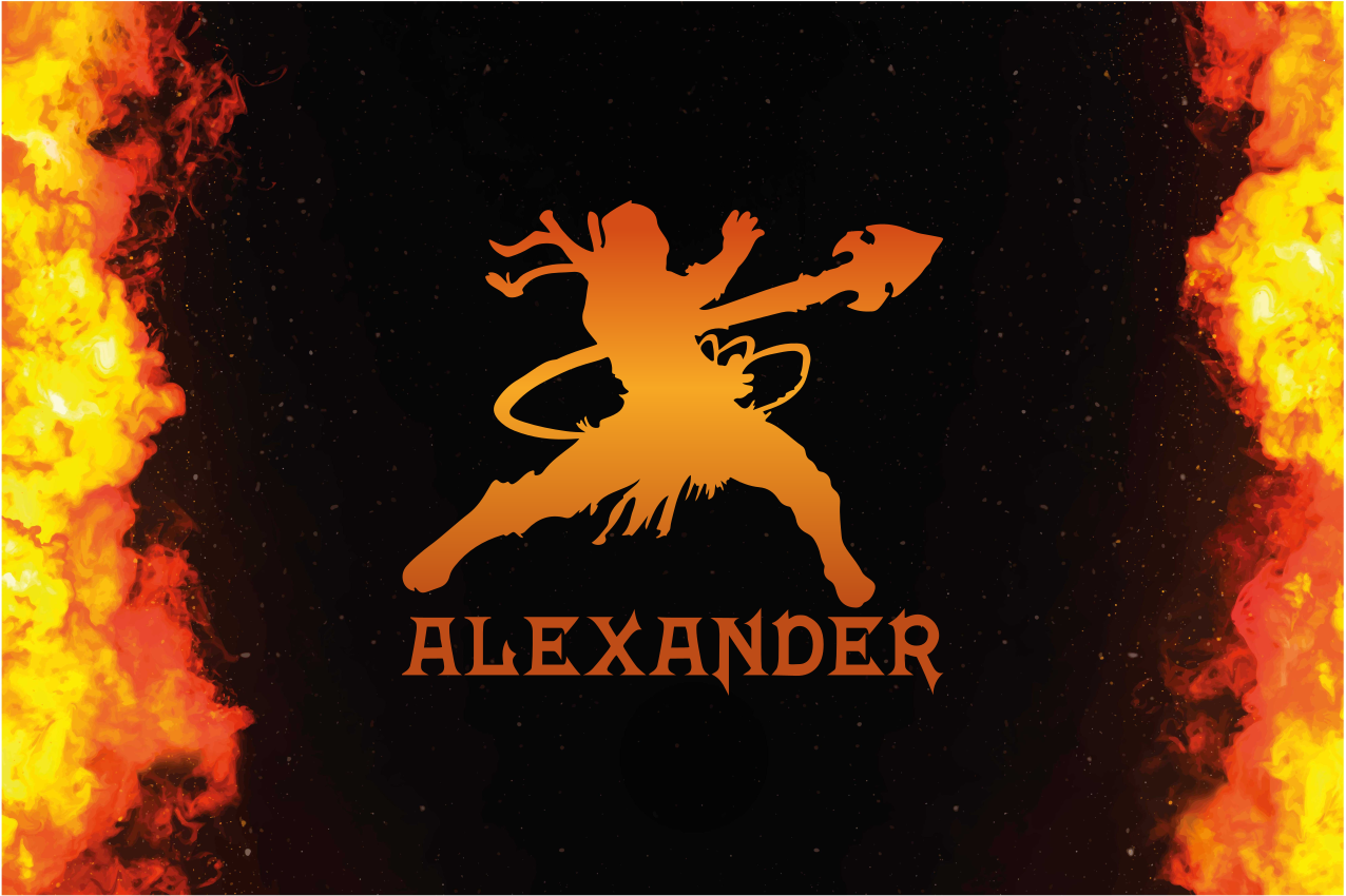 Mantel individual original silueta de guerrero feroz - TenVinilo