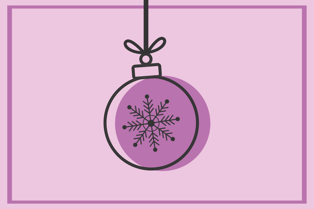 Mantel individual navideño ilustración de copo de nieve - TenVinilo