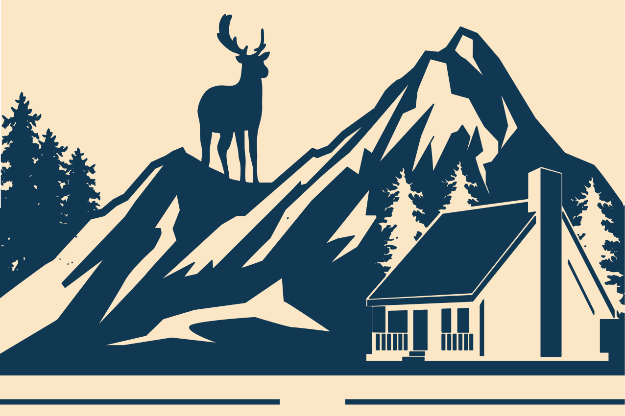 Mantel individual original paisaje de montañas grandiosas - TenVinilo