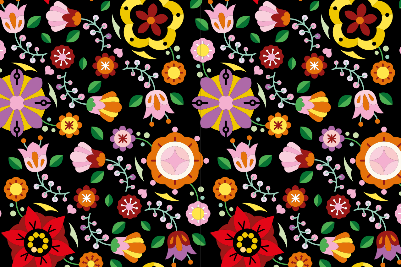 Mantel individual original inspiración floral viva - TenVinilo