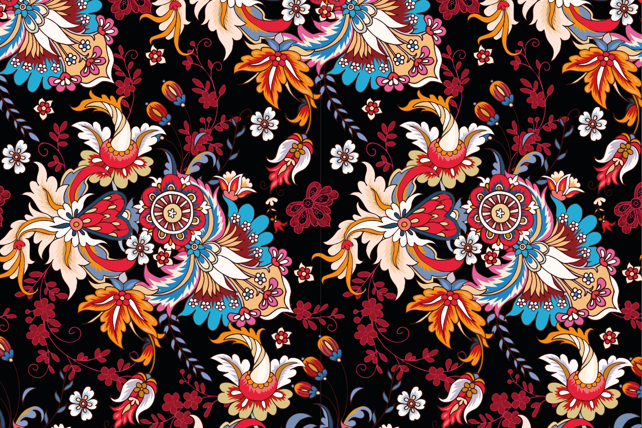 Mantel individual original elegancia emblema floral - TenVinilo