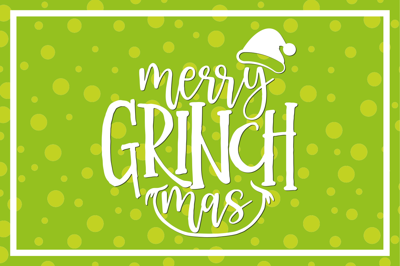 Mantel individual navideño diseño merry grinch mas - TenVinilo