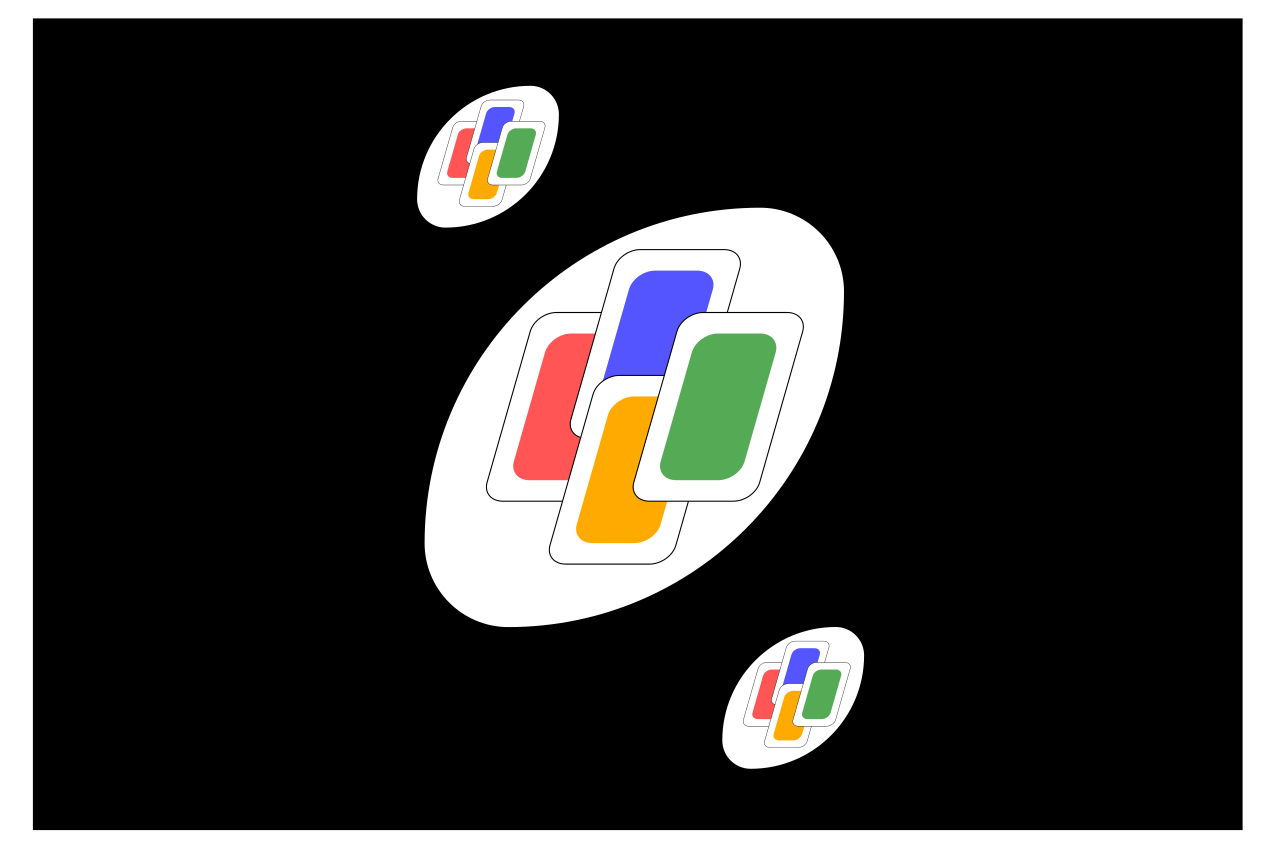 Mantel individual original figuras geométricas vibrantes - TenVinilo