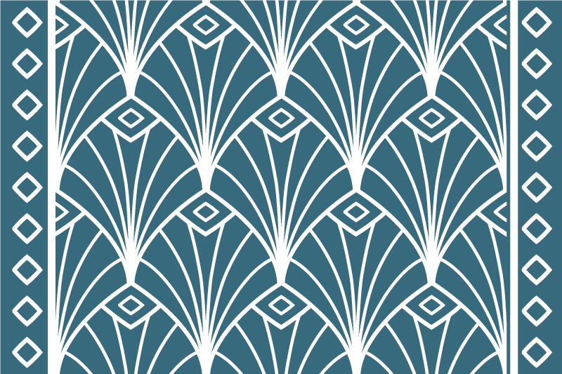 Mantel individual moderno con patrón floral elegante - TenVinilo