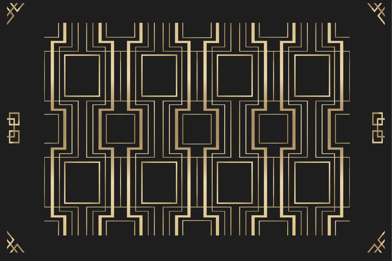 Mantel individual moderno concepto geométrico negro - TenVinilo