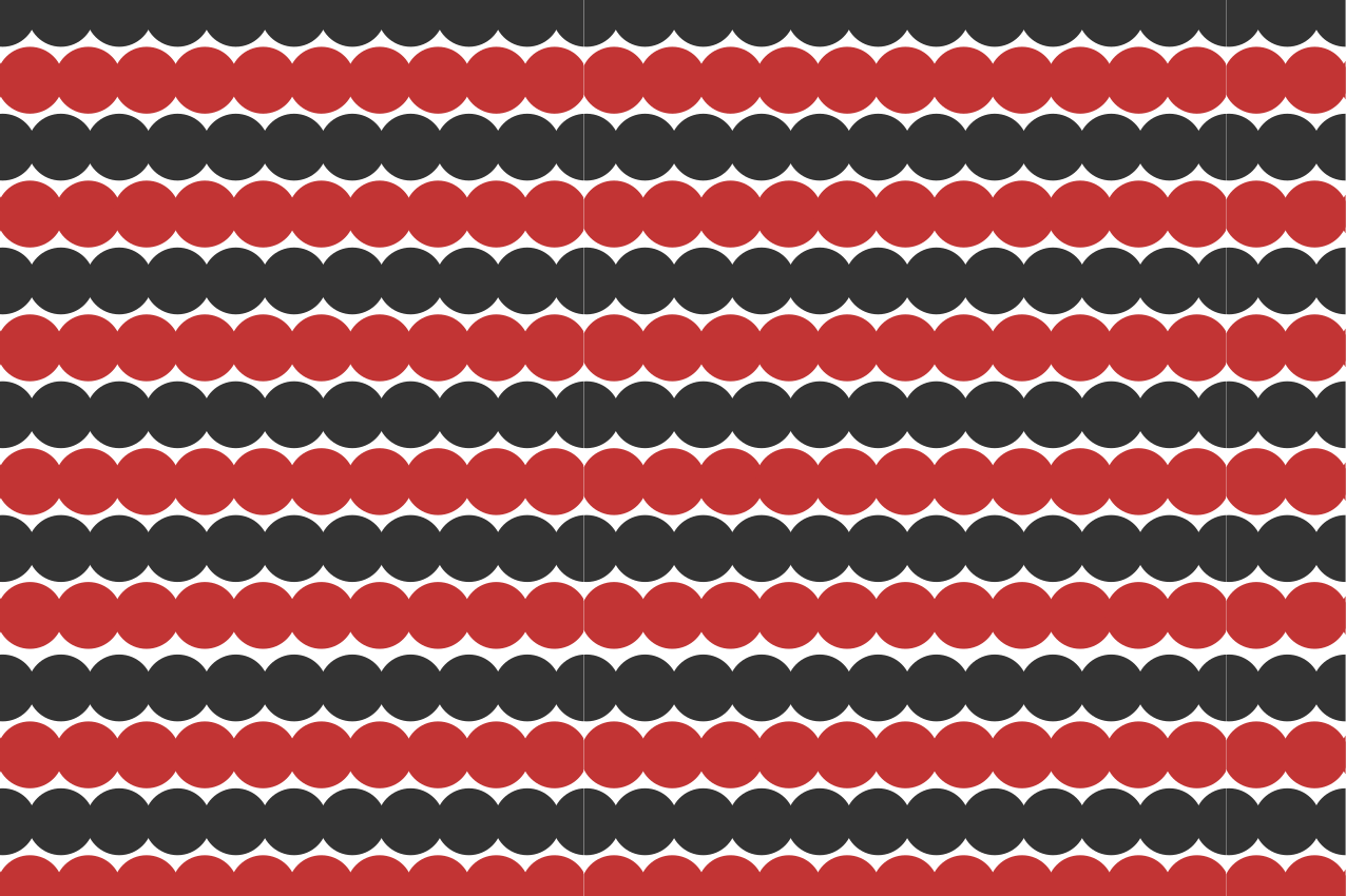 Mantel individual moderno patrón circular en capas - TenVinilo