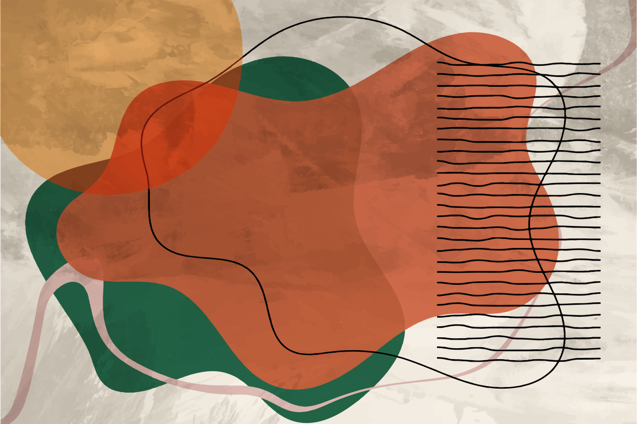 Mantel individual moderno formas abstractas vibrantes - TenVinilo