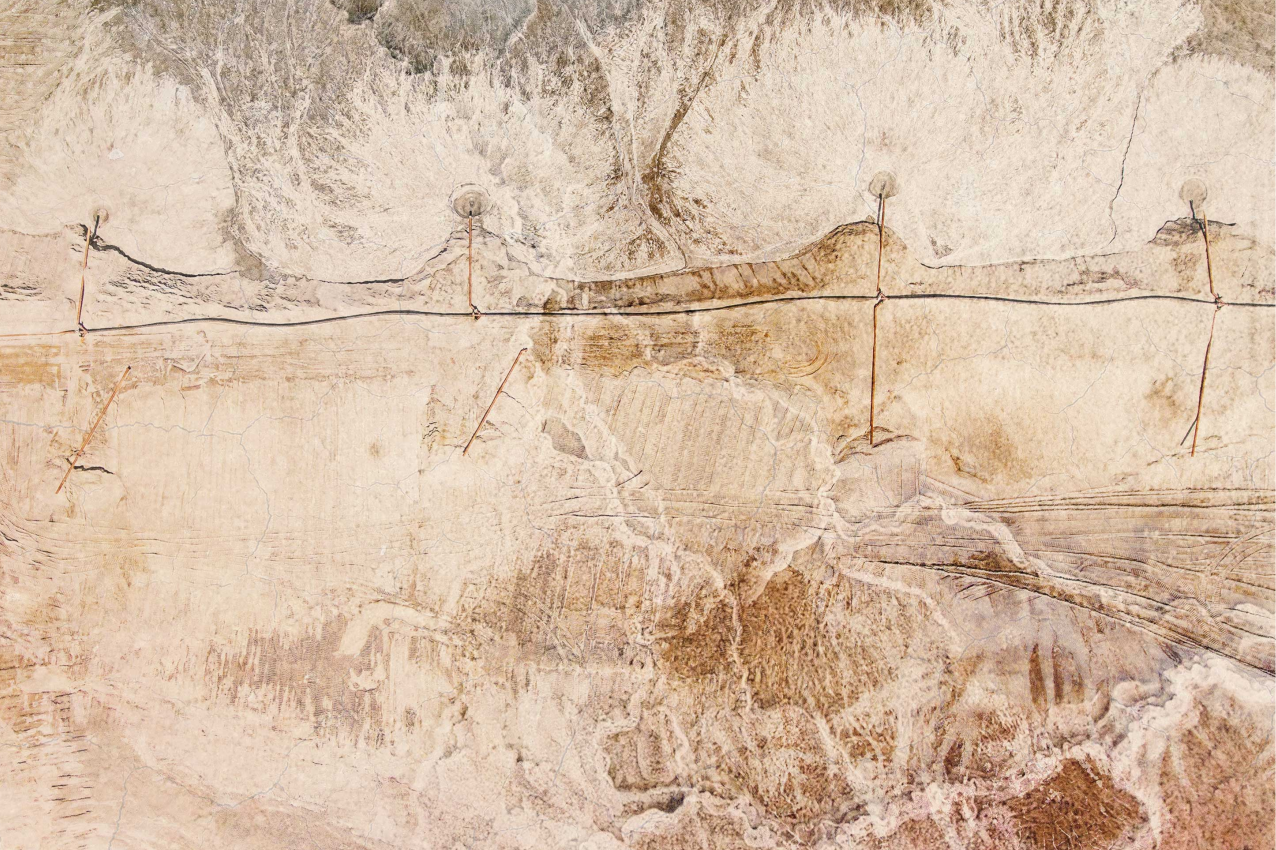 Mantel individual patrón acabado madera orgánica - TenVinilo