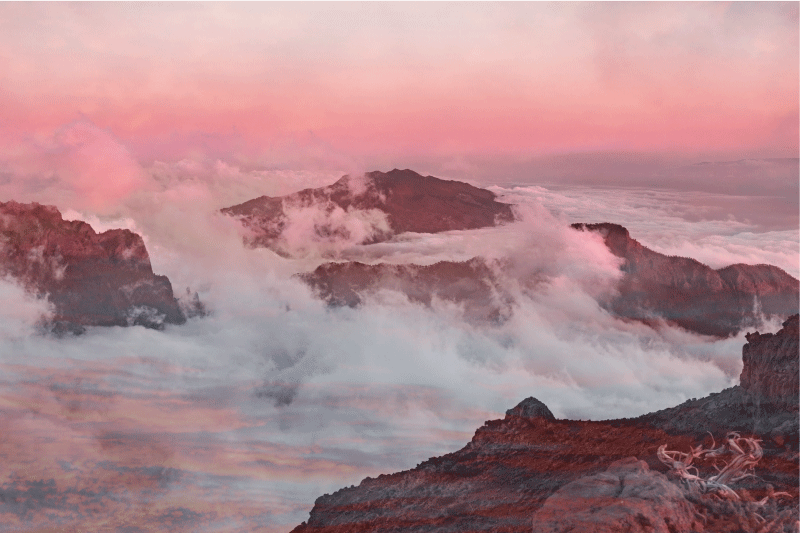 Mantel individual moderno paisaje montañoso - TenVinilo