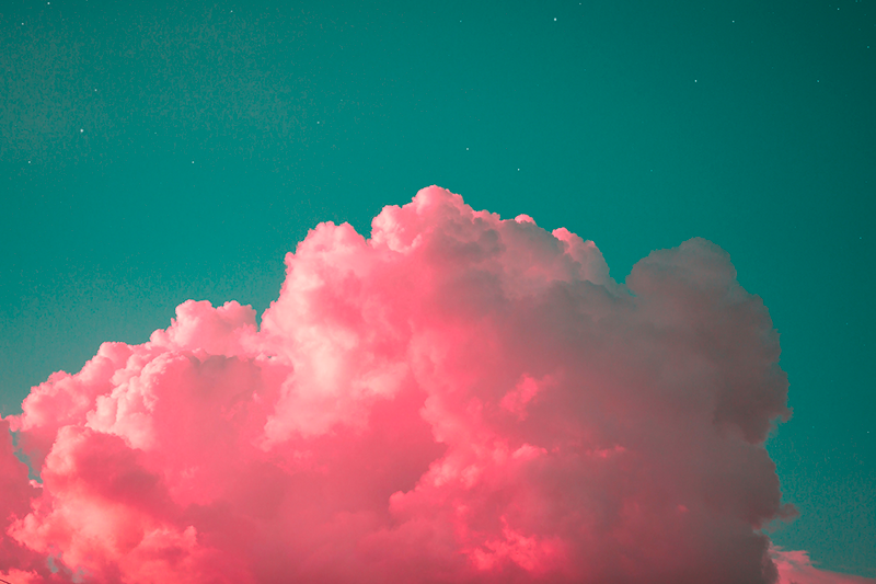 Mantel individual moderno nube rosa blush - TenVinilo