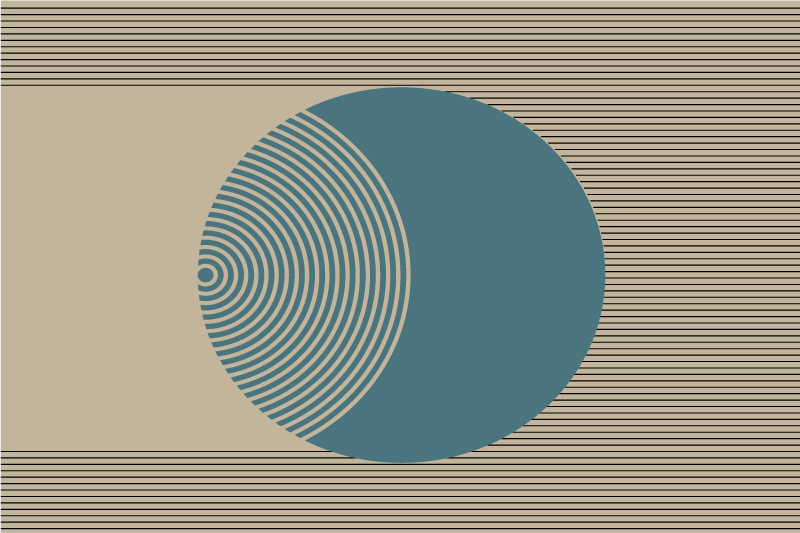 Mantel individual moderno motivo circular geométrico - TenVinilo