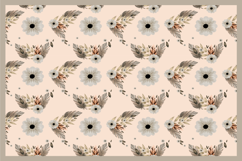 Mantel individual original hoja floral motivacional - TenVinilo