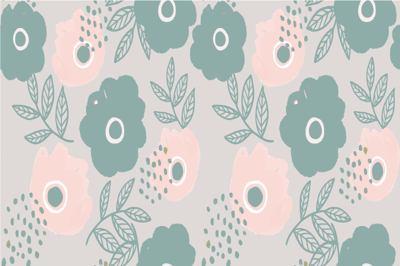 Mantel individual frases fondo de citas florales - TenVinilo