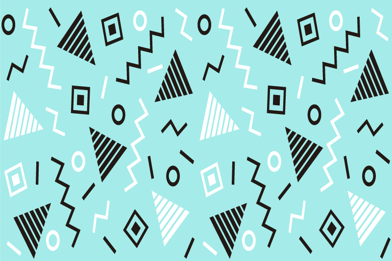 Mantel individual moderno colección de patrones geométricos - TenVinilo