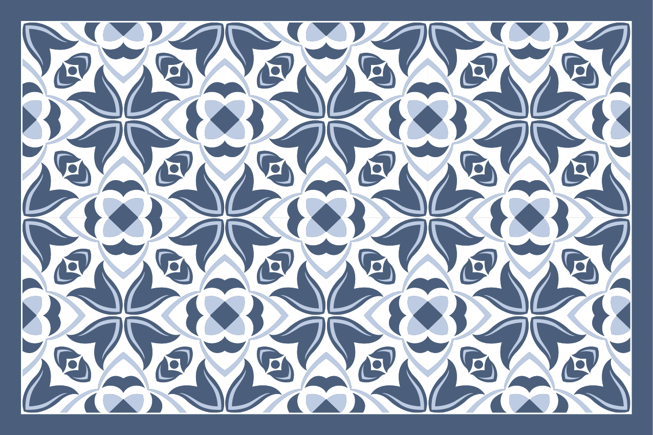 Mantel individual patrón motivo botánico sofisticado - TenVinilo