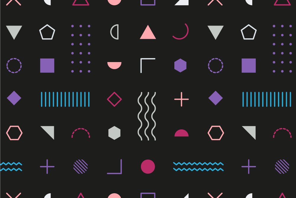 Mantel individual moderno fondo de patrón geométrico - TenVinilo