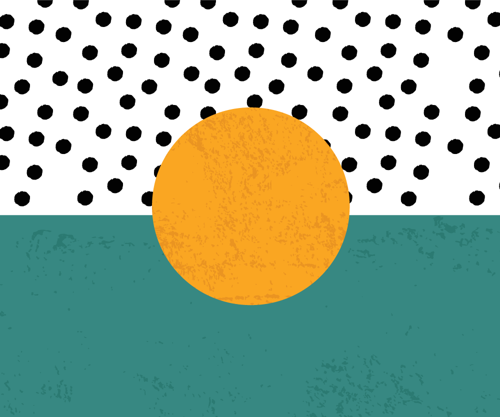 Mantel individual moderno con base de lunares grandes - TenVinilo