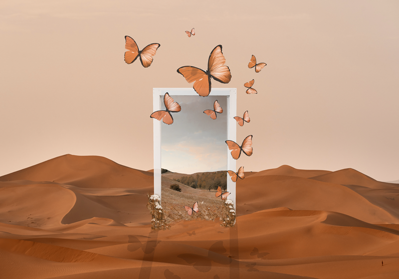 Mantel individual original mariposas emergentes - TenVinilo