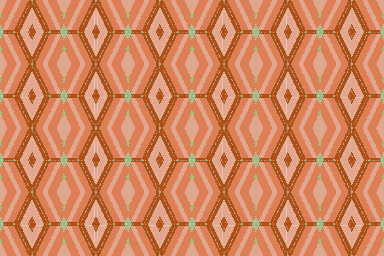 Mantel individual patrón hexagonal geométrico - TenVinilo