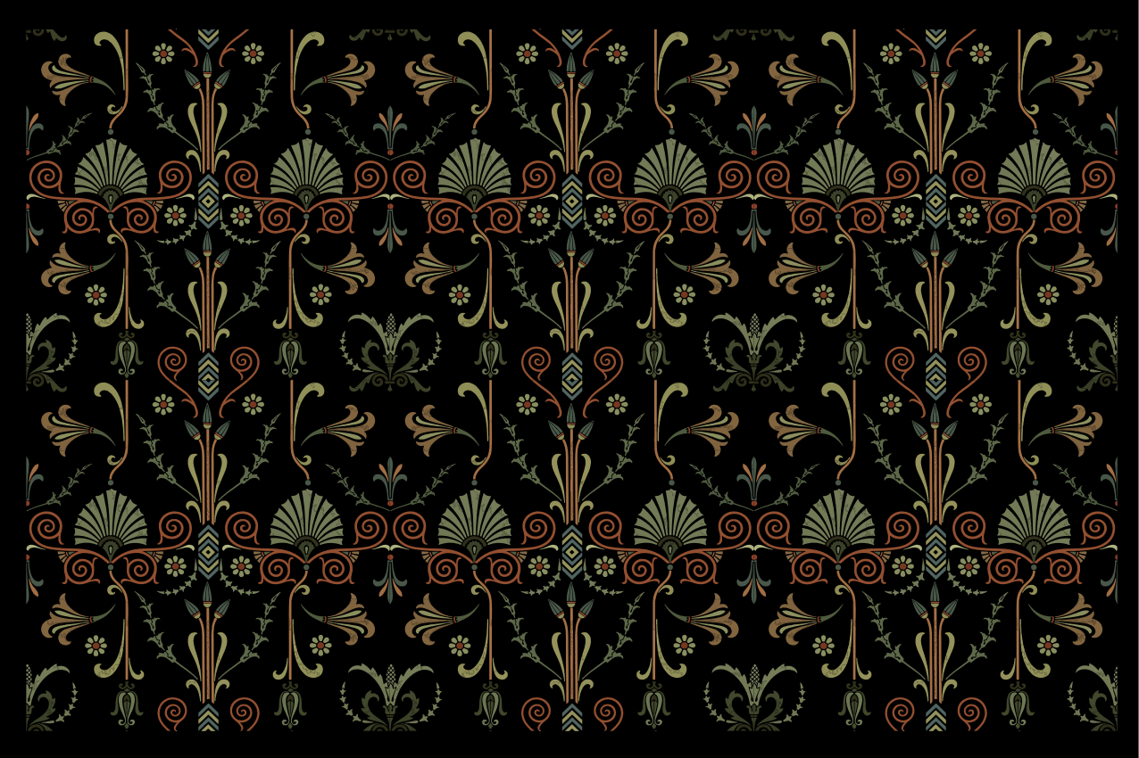 Mantel individual patrón acabado texturizado floral - TenVinilo