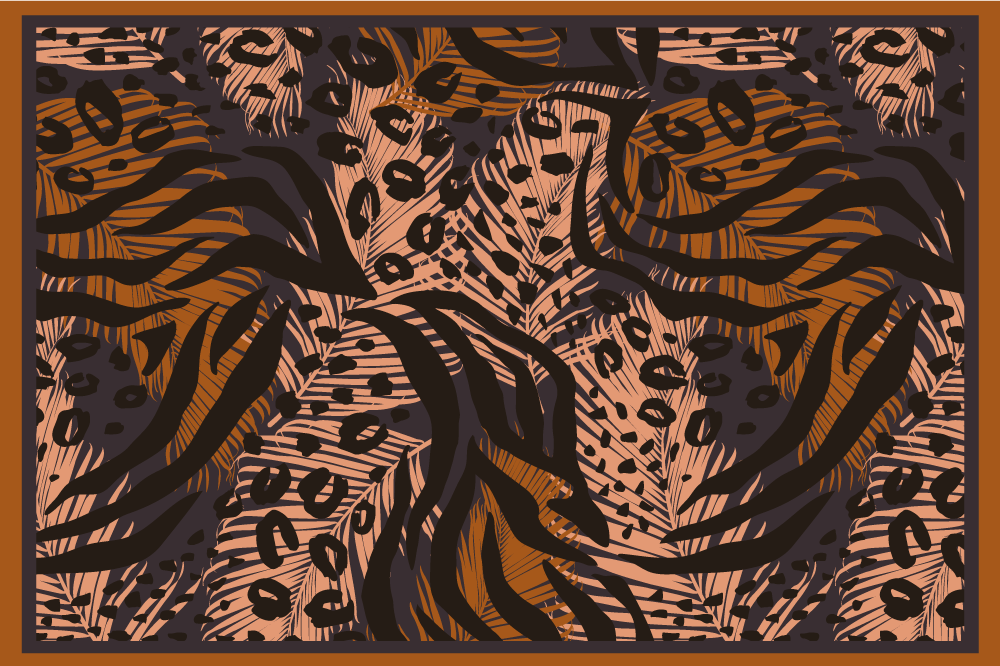 Mantel individual original patrón selva floral - TenVinilo