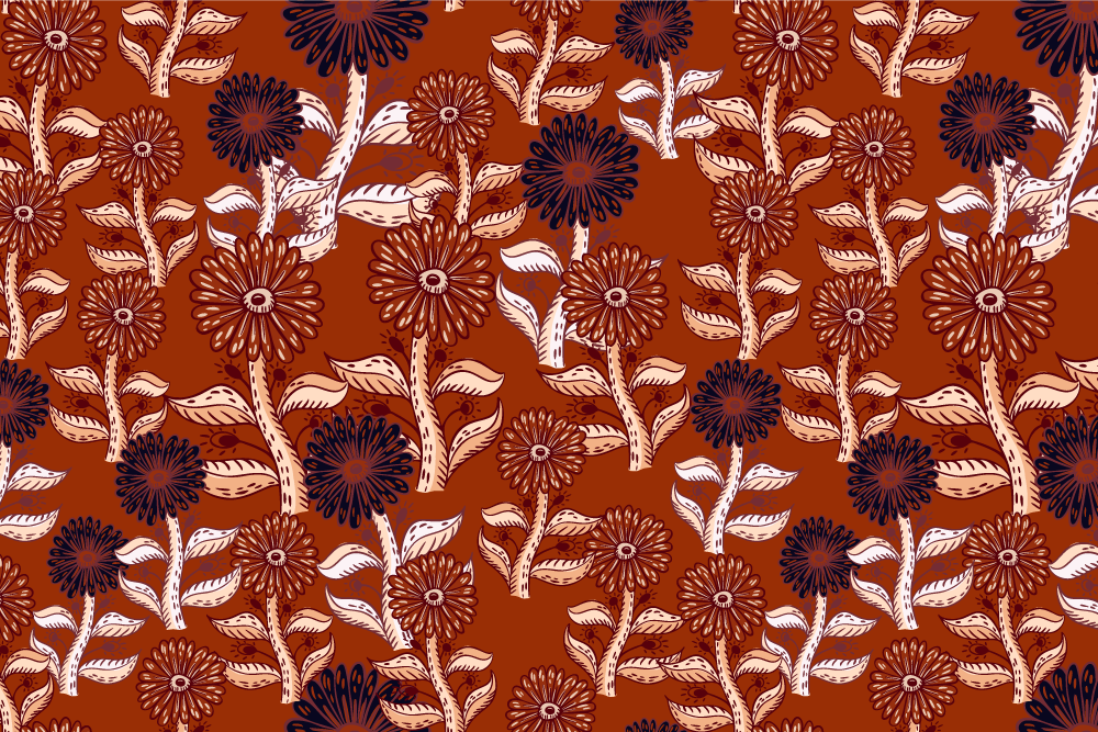 Mantel individual original vajilla con estampado floral - TenVinilo